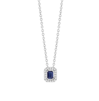 Collier Salvini Femme Mini Dora in Or blanc Zaffiro 0.25 Ct 20108373 - 20108373
